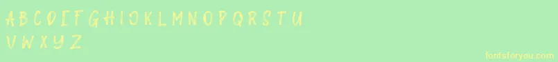 Galahad Font – Yellow Fonts on Green Background