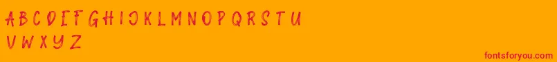 Galahad Font – Red Fonts on Orange Background