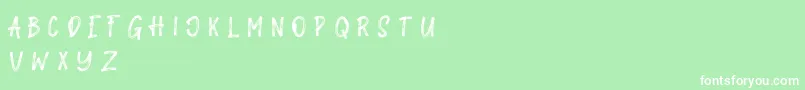 Galahad Font – White Fonts on Green Background