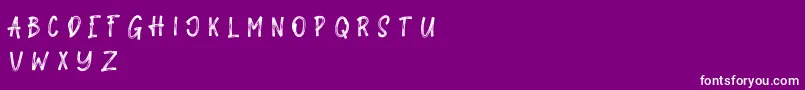 Galahad Font – White Fonts on Purple Background