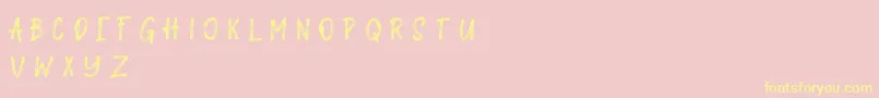 Galahad Font – Yellow Fonts on Pink Background