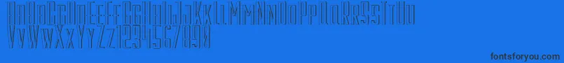 GalahPanjang Font – Black Fonts on Blue Background