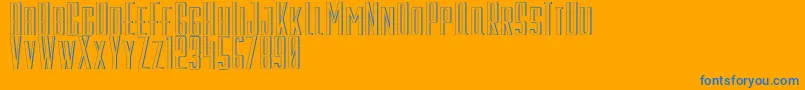 GalahPanjang Font – Blue Fonts on Orange Background