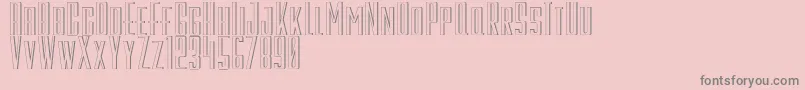 GalahPanjang-Schriftart – Graue Schriften auf rosa Hintergrund