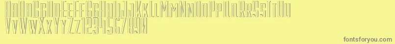 GalahPanjang Font – Gray Fonts on Yellow Background