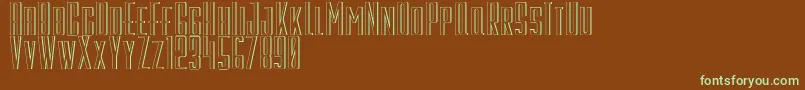 GalahPanjang Font – Green Fonts on Brown Background