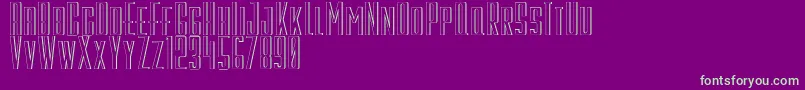 GalahPanjang Font – Green Fonts on Purple Background