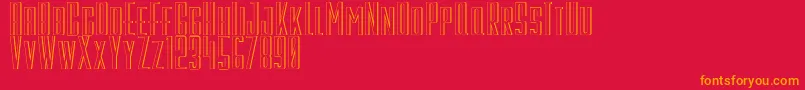 GalahPanjang Font – Orange Fonts on Red Background