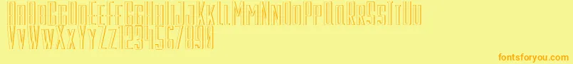 GalahPanjang Font – Orange Fonts on Yellow Background