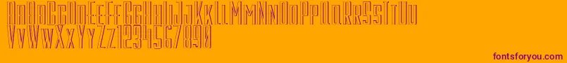 GalahPanjang Font – Purple Fonts on Orange Background