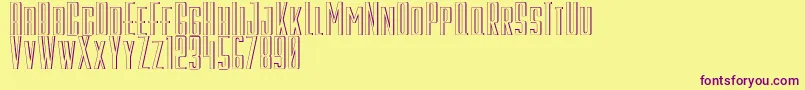 GalahPanjang Font – Purple Fonts on Yellow Background