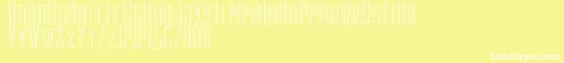 GalahPanjang Font – White Fonts on Yellow Background