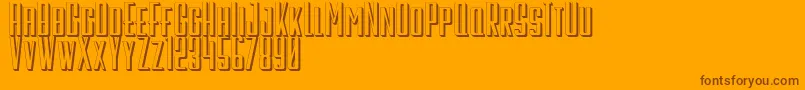 GalahPanjang3D Font – Brown Fonts on Orange Background