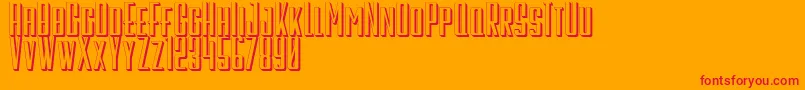 GalahPanjang3D Font – Red Fonts on Orange Background