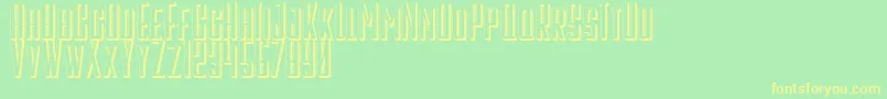 GalahPanjang3D Font – Yellow Fonts on Green Background