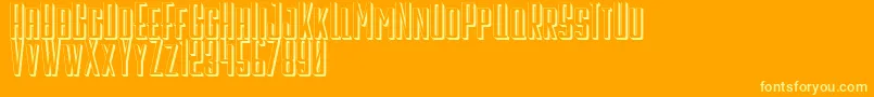 GalahPanjang3D Font – Yellow Fonts on Orange Background