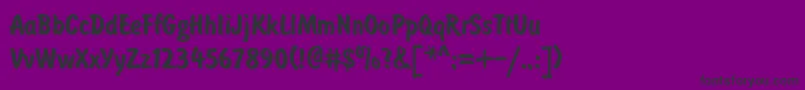 UkrainianbrushtypeBold-Schriftart – Schwarze Schriften auf violettem Hintergrund