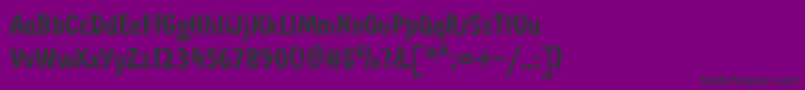 Fonte UkrainianbrushtypeBold – fontes pretas em um fundo violeta