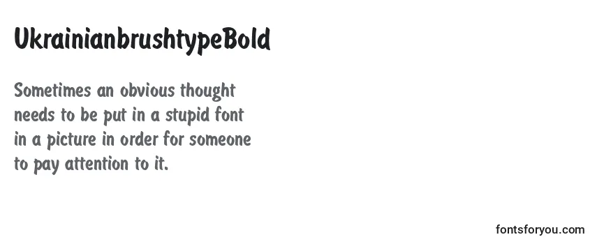 UkrainianbrushtypeBold-fontti