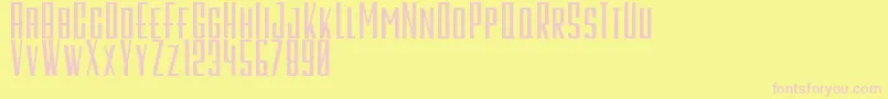 GalahPanjangBold Font – Pink Fonts on Yellow Background