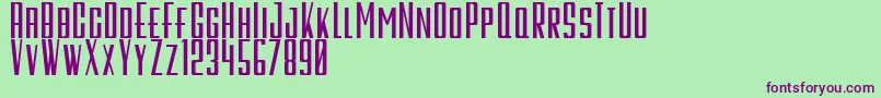 GalahPanjangBold Font – Purple Fonts on Green Background