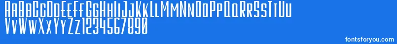 フォントGalahPanjangBold – 青い背景に白い文字