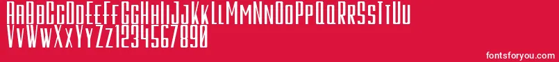 フォントGalahPanjangBold – 赤い背景に白い文字