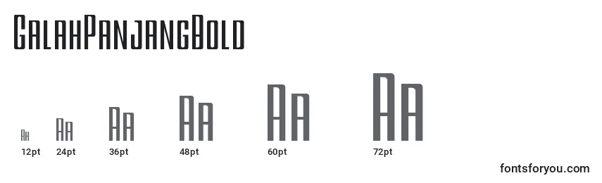 GalahPanjangBold Font Sizes