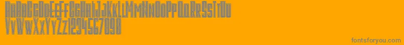 GalahPanjangCollege Font – Gray Fonts on Orange Background