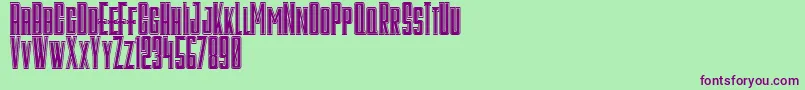 GalahPanjangCollege Font – Purple Fonts on Green Background