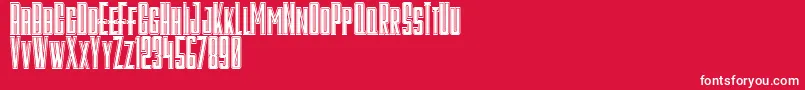 GalahPanjangCollege Font – White Fonts on Red Background