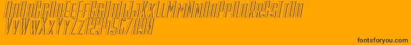 GalahPanjangItalic-Schriftart – Schwarze Schriften auf orangefarbenem Hintergrund