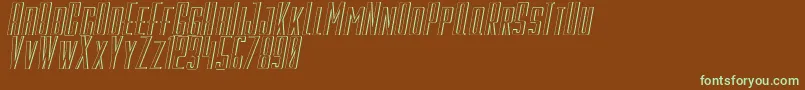 GalahPanjangItalic Font – Green Fonts on Brown Background