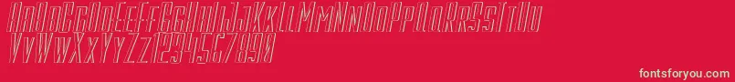 GalahPanjangItalic Font – Green Fonts on Red Background