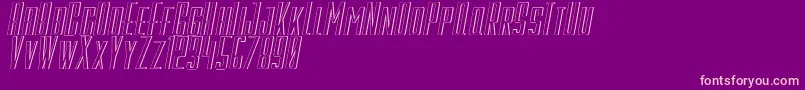 GalahPanjangItalic Font – Pink Fonts on Purple Background