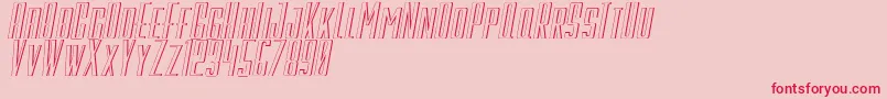 GalahPanjangItalic-Schriftart – Rote Schriften auf rosa Hintergrund