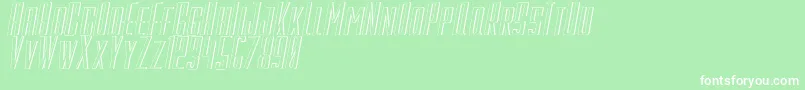 GalahPanjangItalic Font – White Fonts on Green Background