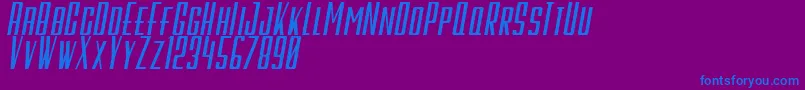 GalahPanjangItalicBold Font – Blue Fonts on Purple Background
