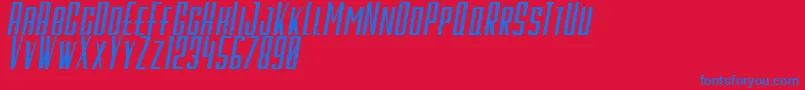 GalahPanjangItalicBold Font – Blue Fonts on Red Background