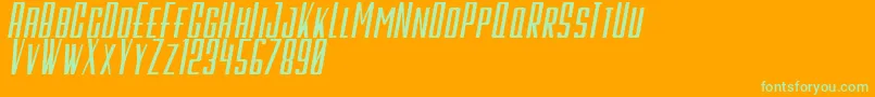 GalahPanjangItalicBold Font – Green Fonts on Orange Background