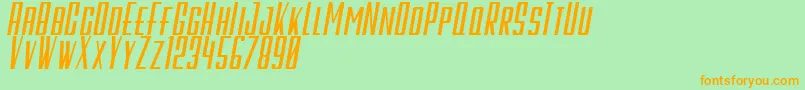 GalahPanjangItalicBold Font – Orange Fonts on Green Background