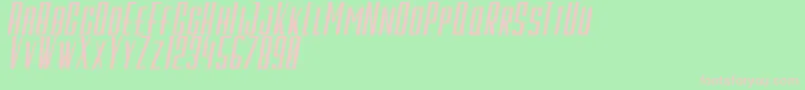 Fonte GalahPanjangItalicBold – fontes rosa em um fundo verde