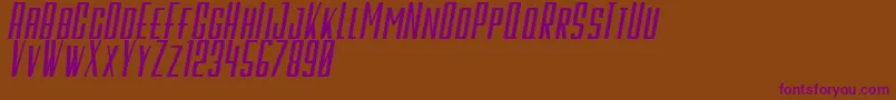GalahPanjangItalicBold Font – Purple Fonts on Brown Background