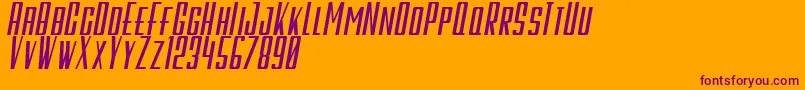Шрифт GalahPanjangItalicBold – фиолетовые шрифты на оранжевом фоне