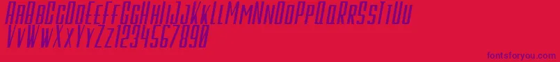 GalahPanjangItalicBold Font – Purple Fonts on Red Background