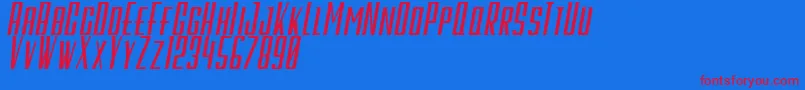 GalahPanjangItalicBold Font – Red Fonts on Blue Background