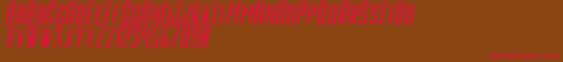GalahPanjangItalicBold-Schriftart – Rote Schriften auf braunem Hintergrund