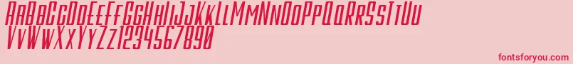 フォントGalahPanjangItalicBold – ピンクの背景に赤い文字