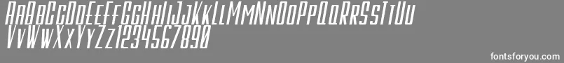 GalahPanjangItalicBold-Schriftart – Weiße Schriften auf grauem Hintergrund