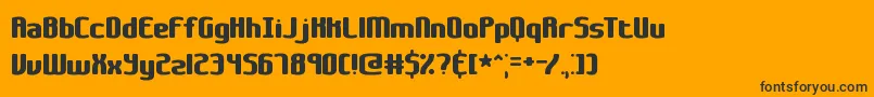 galapogo Font – Black Fonts on Orange Background